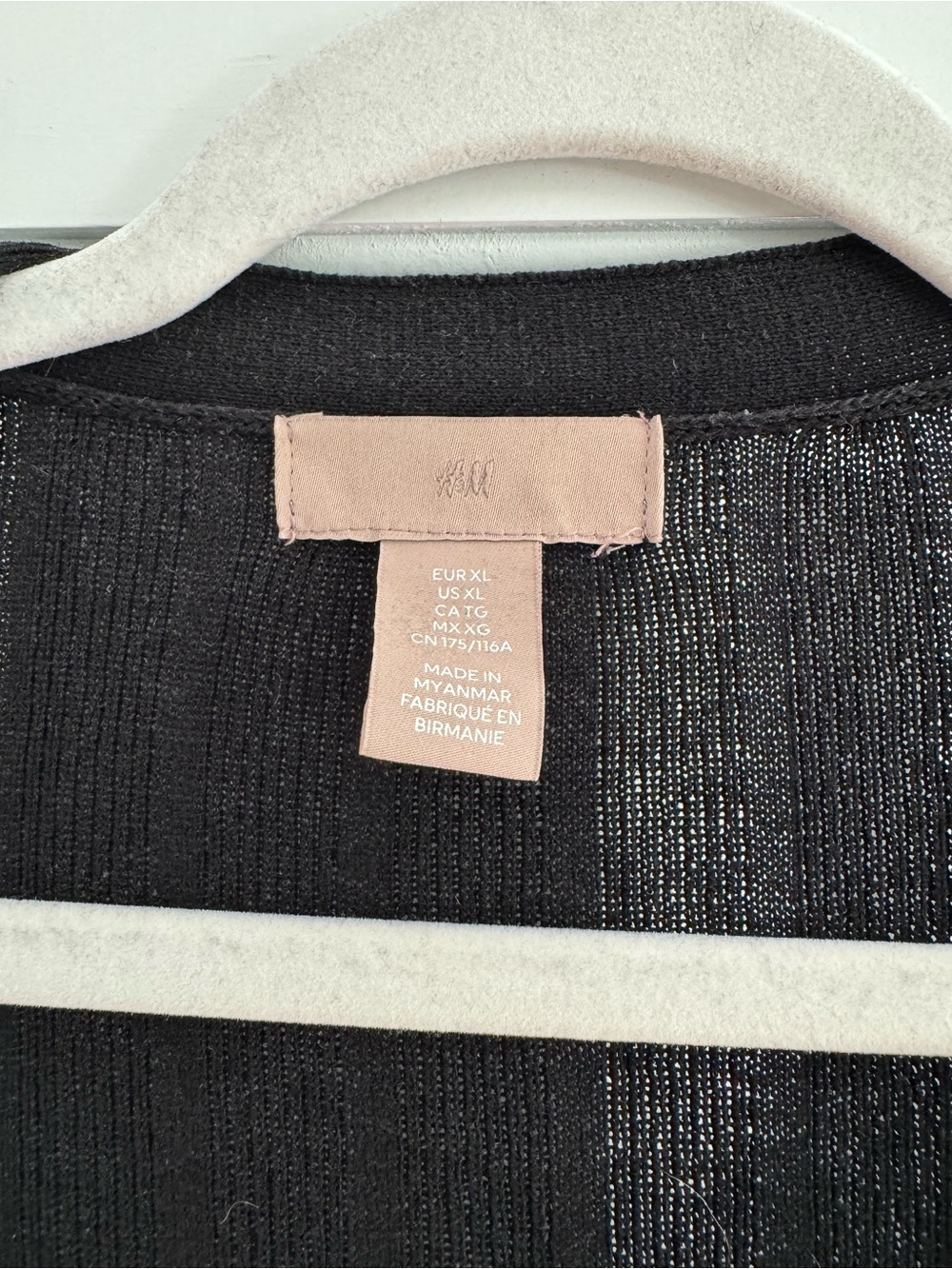 H&M Black Long Ribbed Button-Up Cardigan - Picture 2 of 5